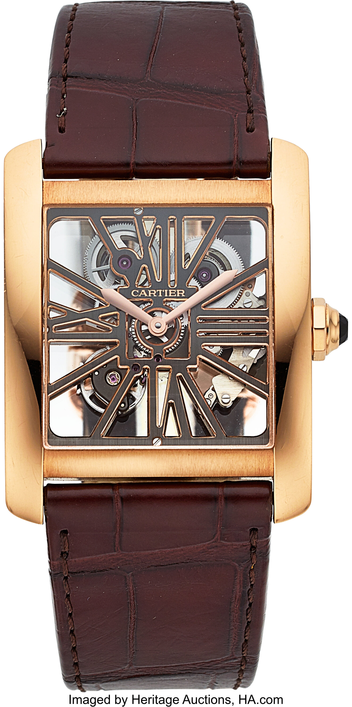 cartier skeleton tank