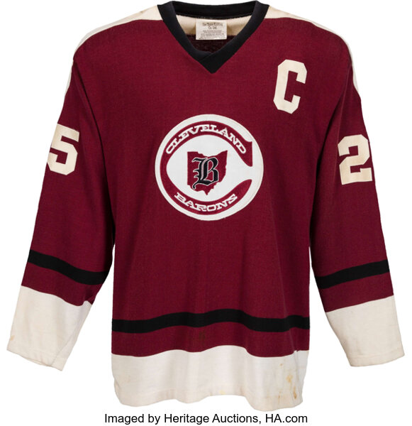 SALE] Personalized Cleveland Barons 1976 Throwback Vintage NHL