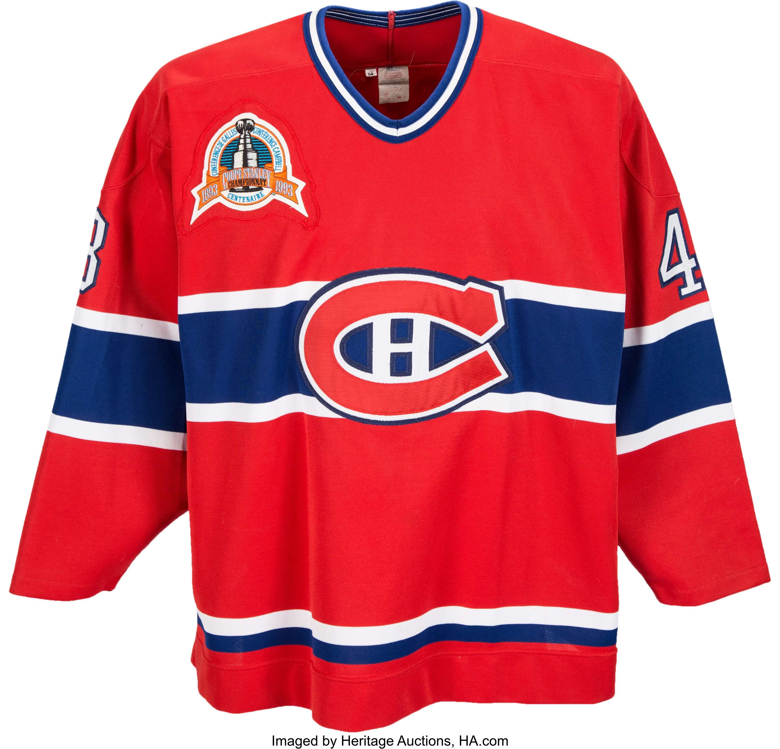 Montréal Canadiens game-worn Centennial jersey, collar 190…