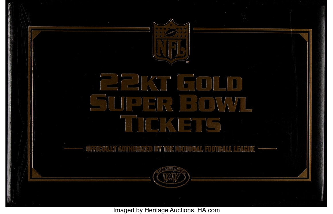 NFL 22kt Gold Super Bowl Tickets - Willabee & Ward