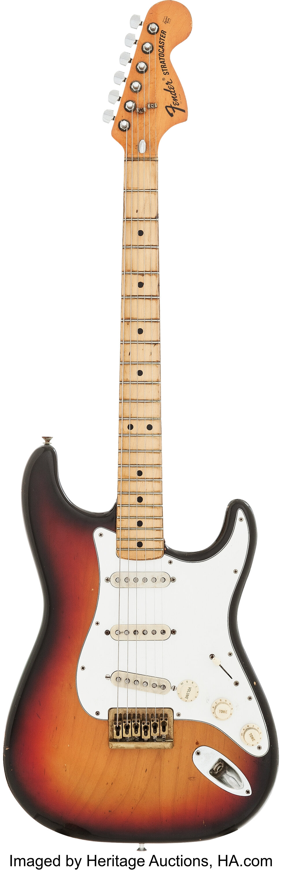 1974 Fender Stratocaster Sunburst Solid Body Electric Guitar Lot 85051 Heritage Auctions 8039