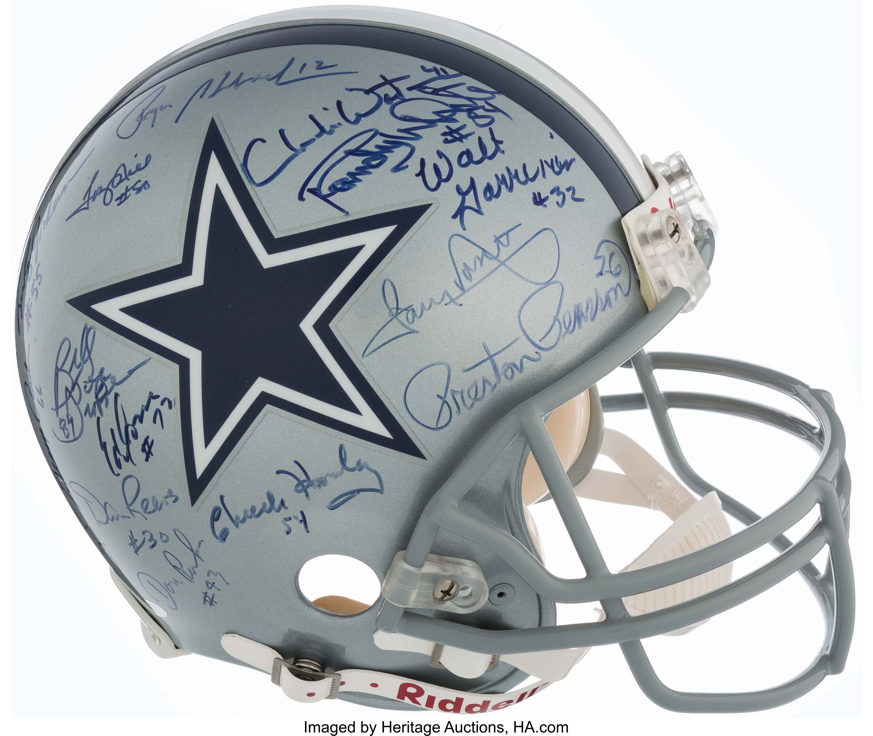 1970's Dallas Cowboy's Greats Multi Signed Full-Sized Helmet. , Lot  #43194