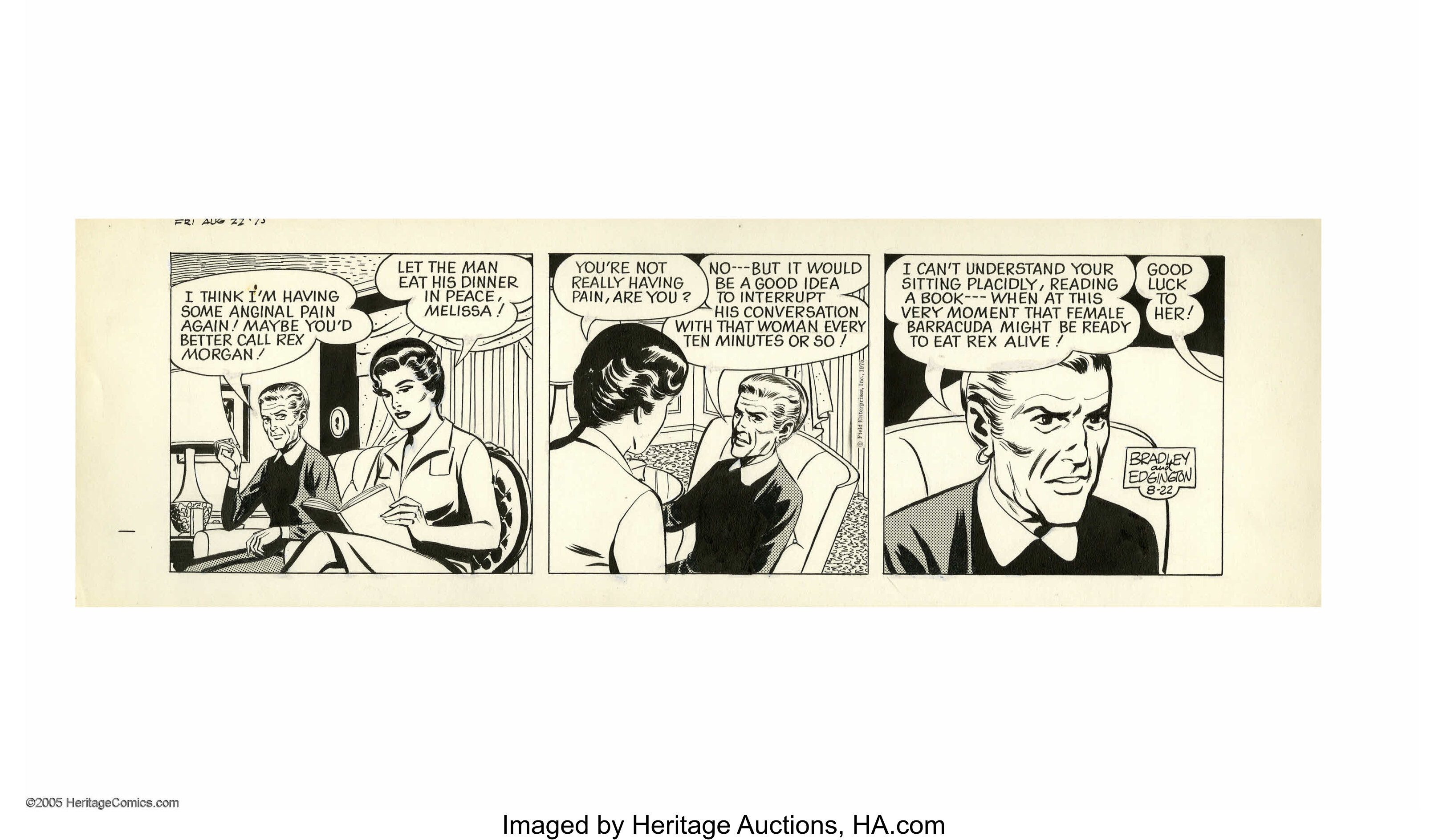 Marvin Bradley and Frank Edgington - Rex Morgan M.D. Daily Comic | Lot ...