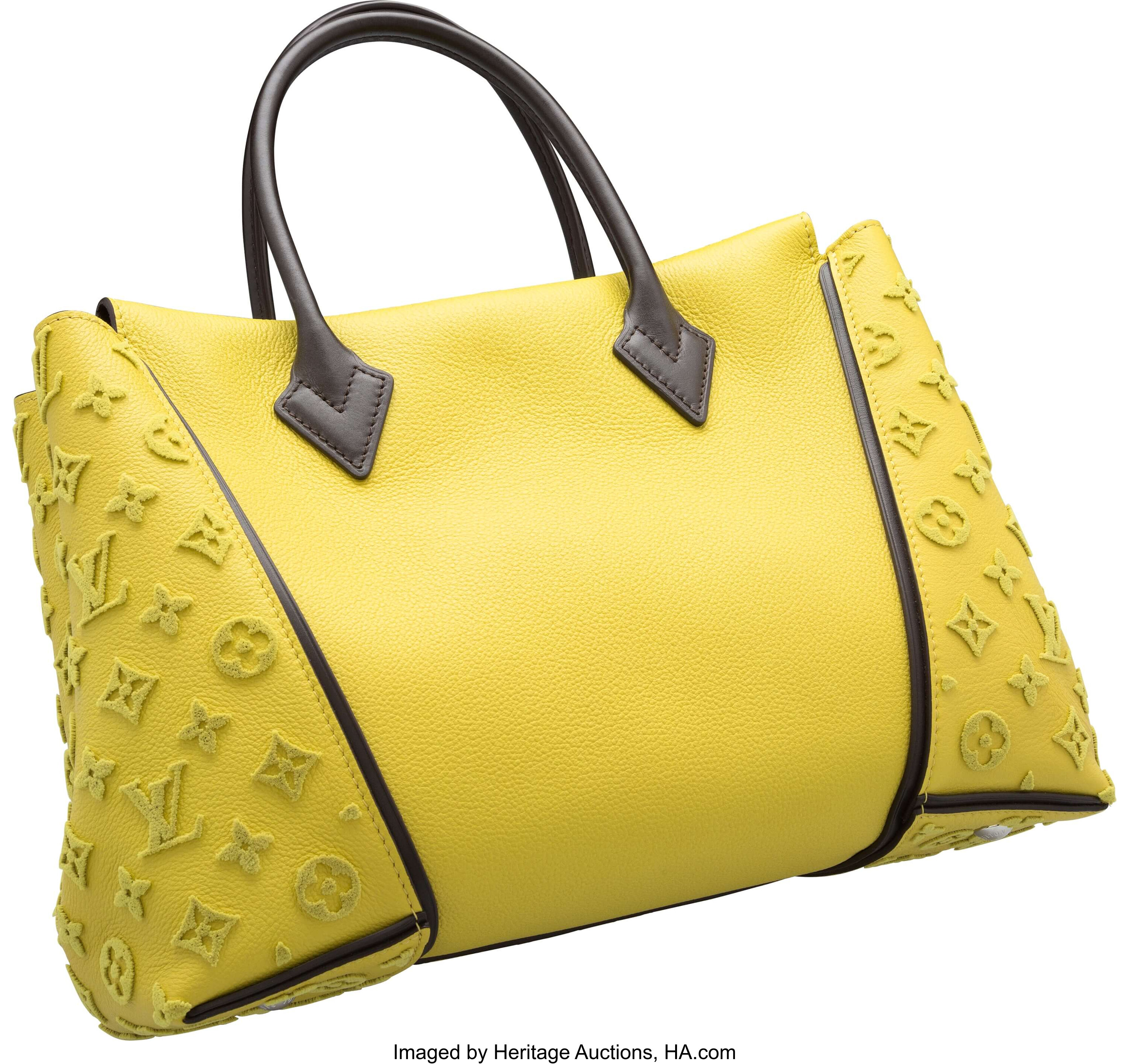 Louis Vuitton Yellow Veau Cachemire Leather & Tuffetage W Bag