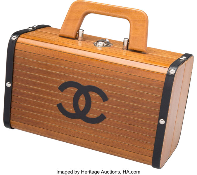 Vintage Chanel Wooden Handle Bag Auction