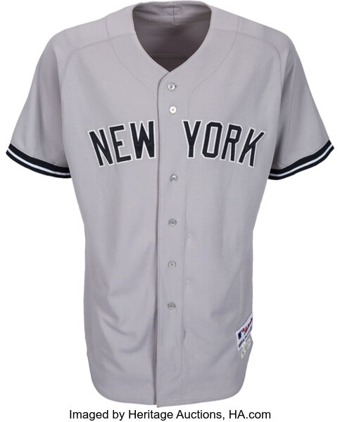 Lot Detail - Derek Jeter Authentic Yankees Road Jersey (Signed on