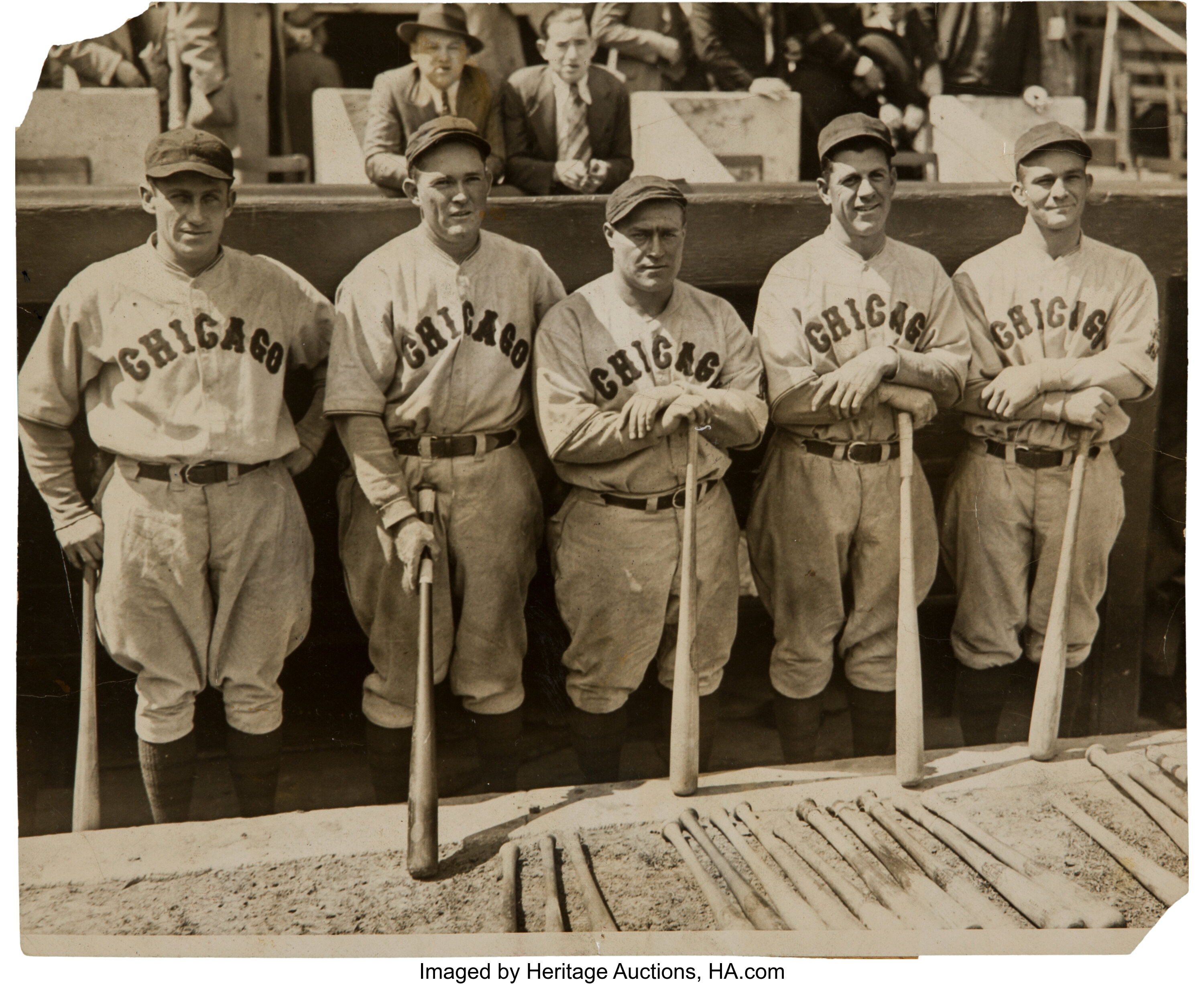 1929 Chicago Cubs Murderer's Row Original News Photograph,, Lot #81789