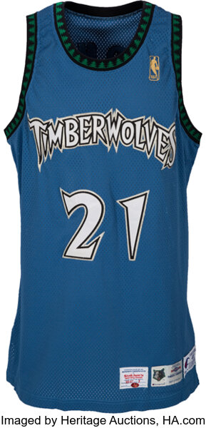 Kevin Garnett Minnesota Timberwolves Autographed Blue 1995-1996