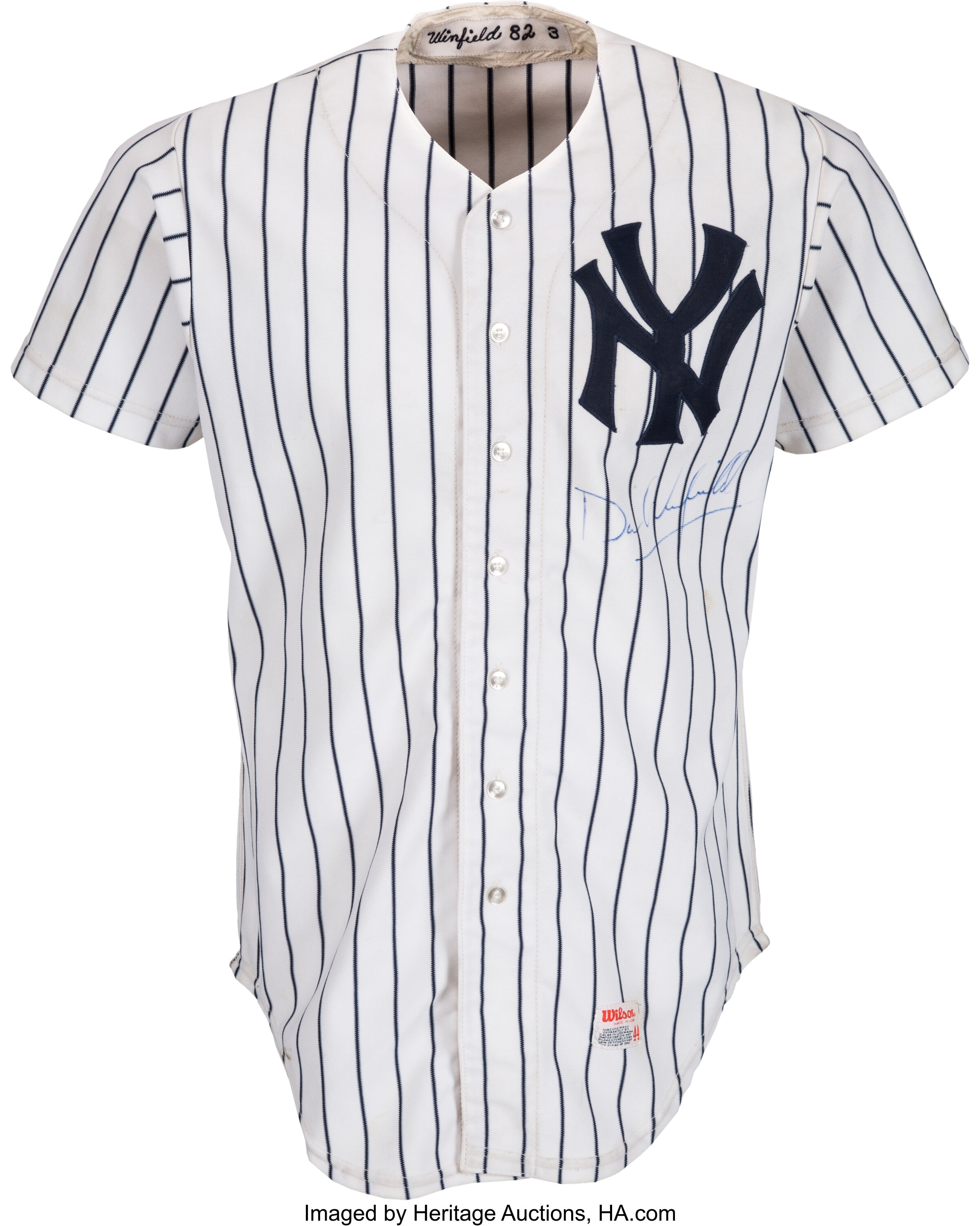 1982 Dave Winfield Game Worn New York Yankees Jersey.  Baseball, Lot  #81937