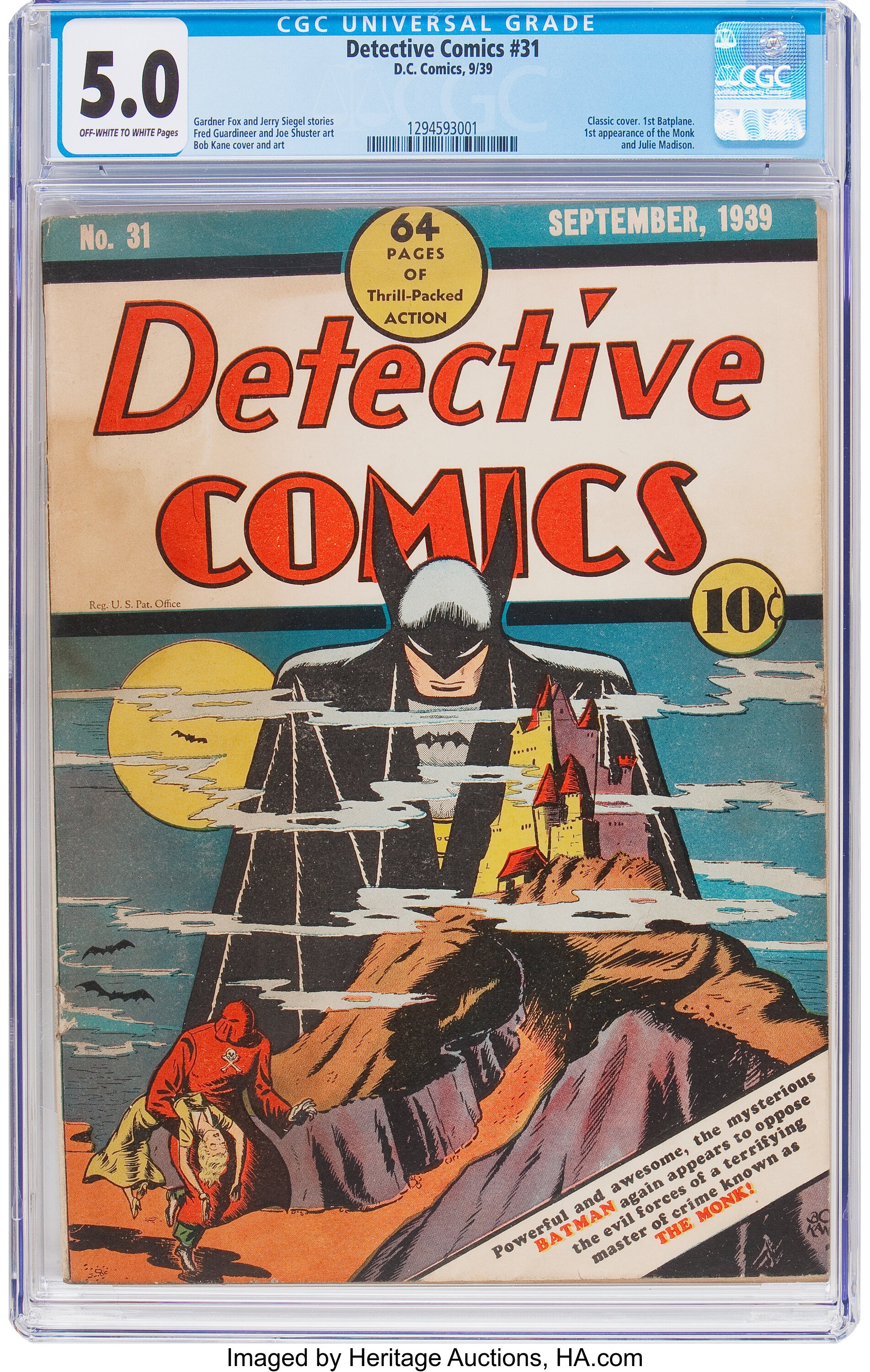 Detective Comics #31 (DC, 1939) CGC VG/FN 5.0 Off-white to white 
