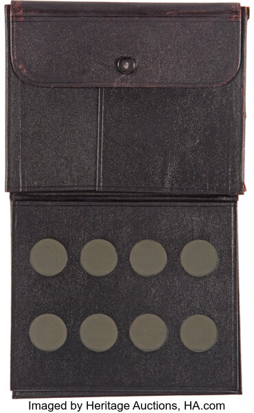 Miscellaneous, (c. 1920) Leather Coin Holder for the Original 1913 LibertyNickels....