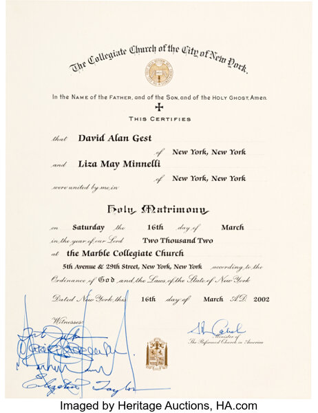 New York Marriage Certificates For Foreign Use