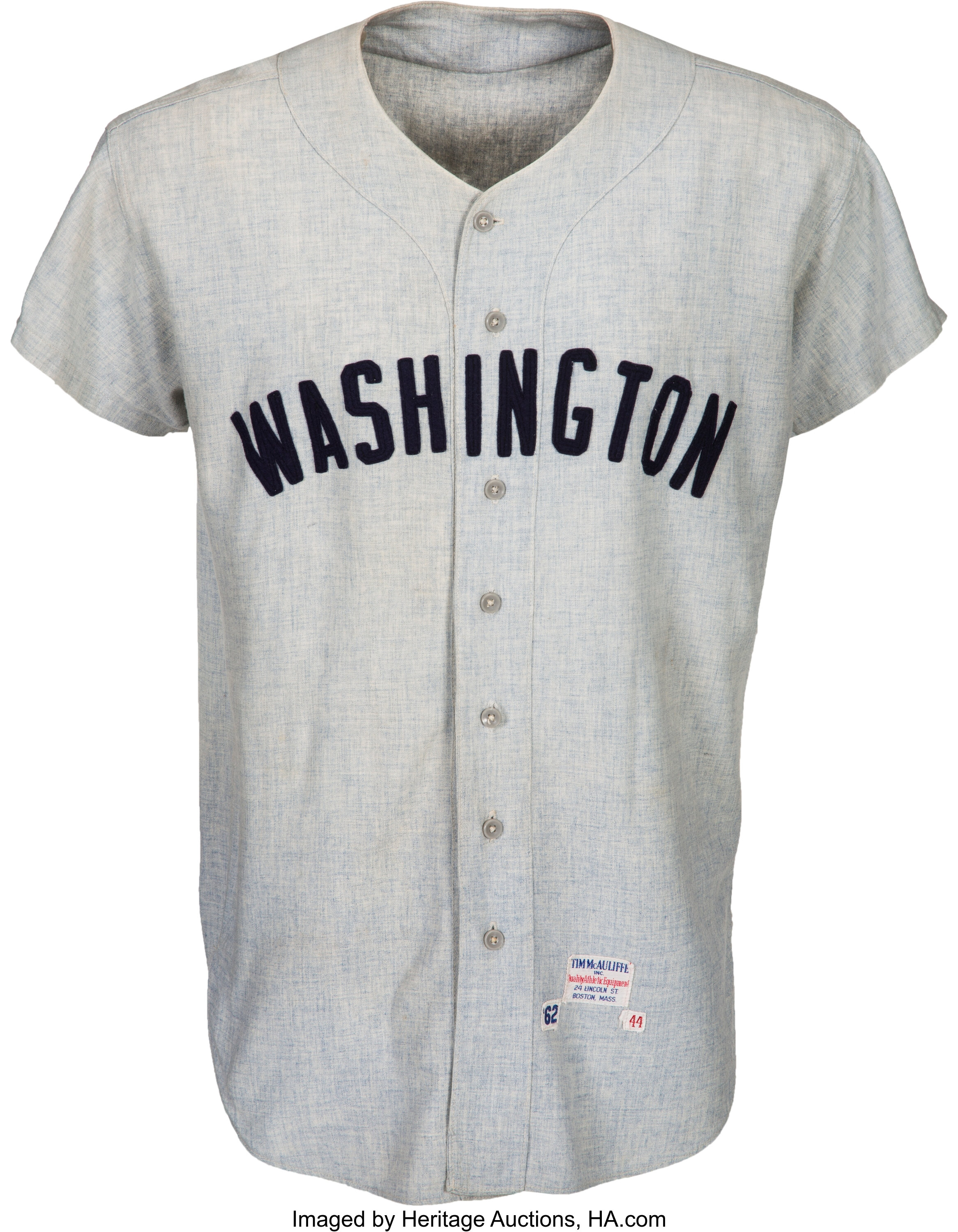 Lot Detail - 1961 WASHINGTON SENATORS GAME WORN ROAD JERSEY