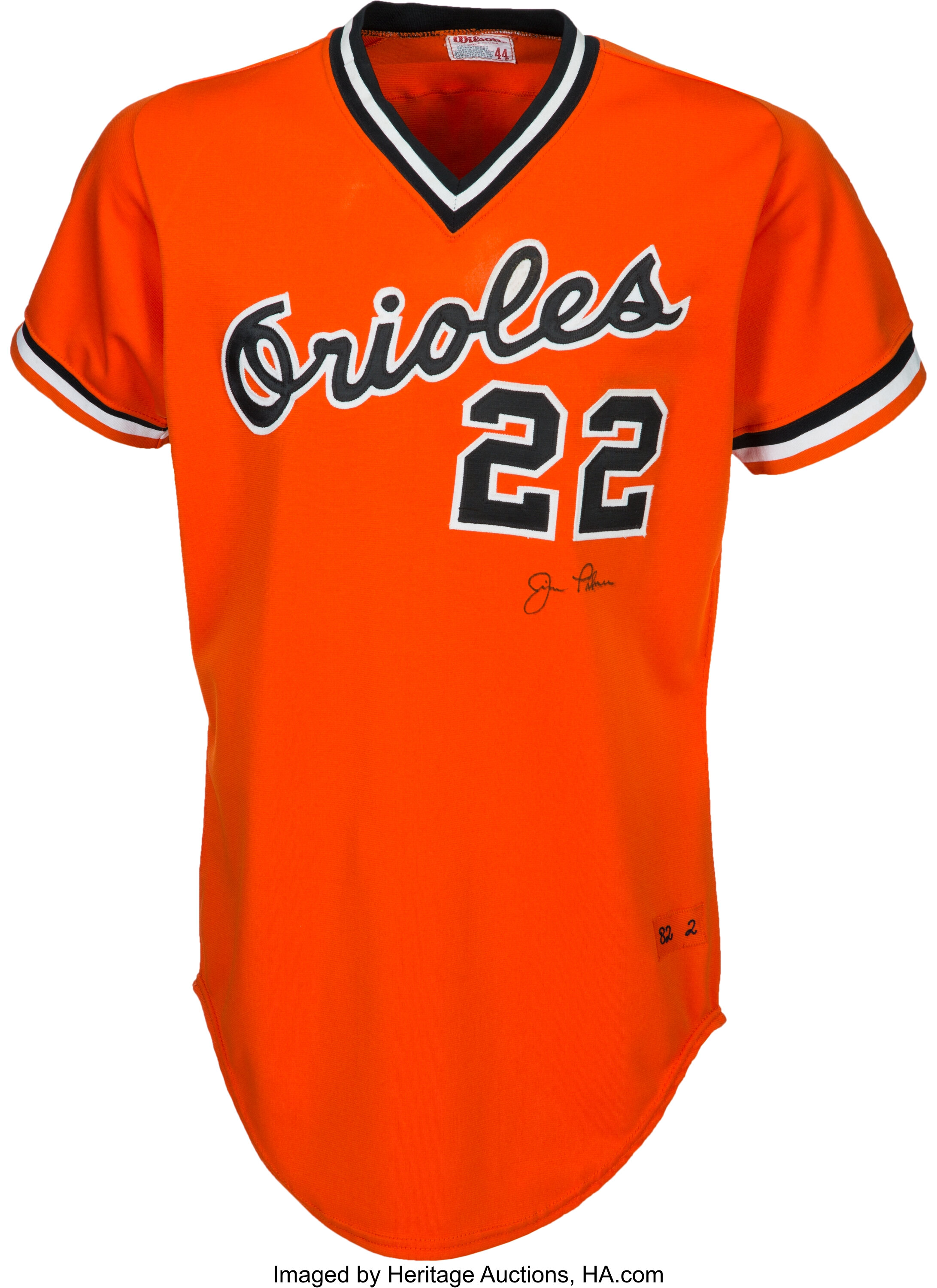 Autographed Jim Palmer #22 Baltimore Orioles Orange Alternate Jersey