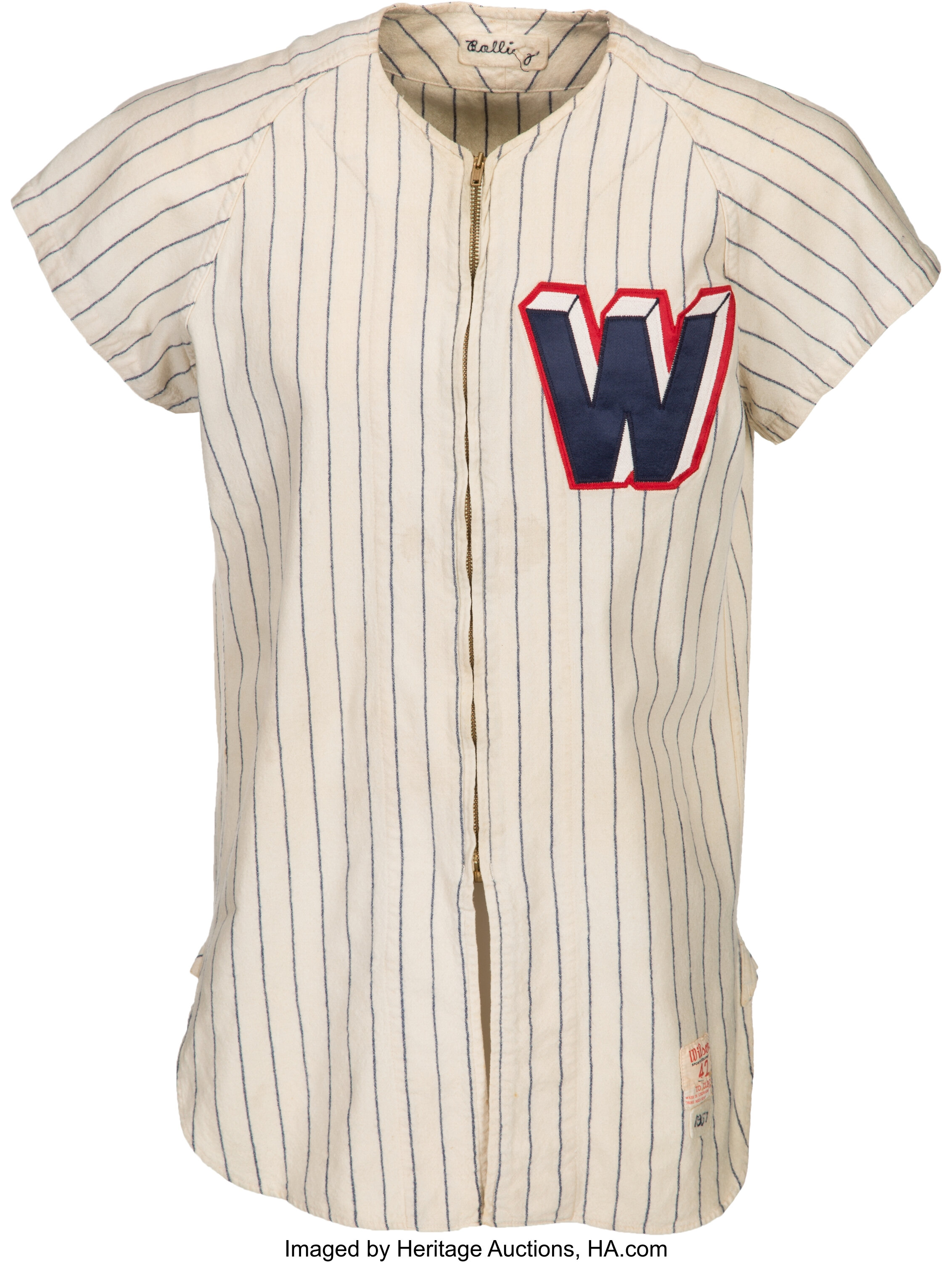 1957 Milt Bolling Game Worn Washington Senators Jersey. , Lot #81889