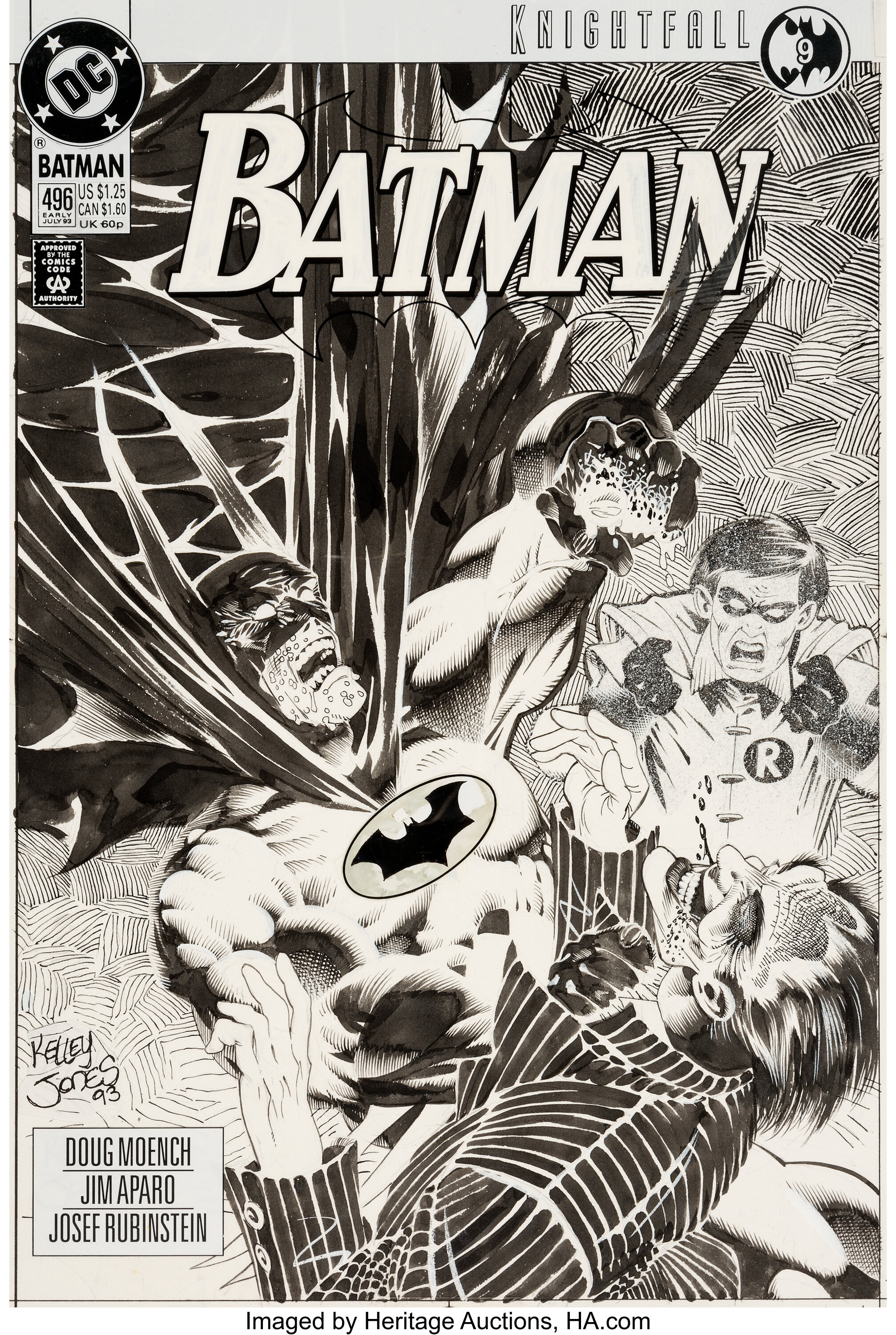 Kelley Jones Batman #496 Knightfall Cover Joker Original Art (DC, | Lot  #93109 | Heritage Auctions