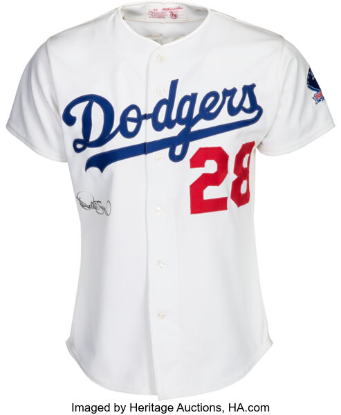 Pedro Guerrero Signed Los Angeles Dodgers Jersey Inscribd 81 WS MVP  (Schwartz)