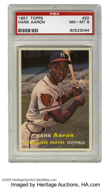 1957 Topps Hank Aaron SGC 3