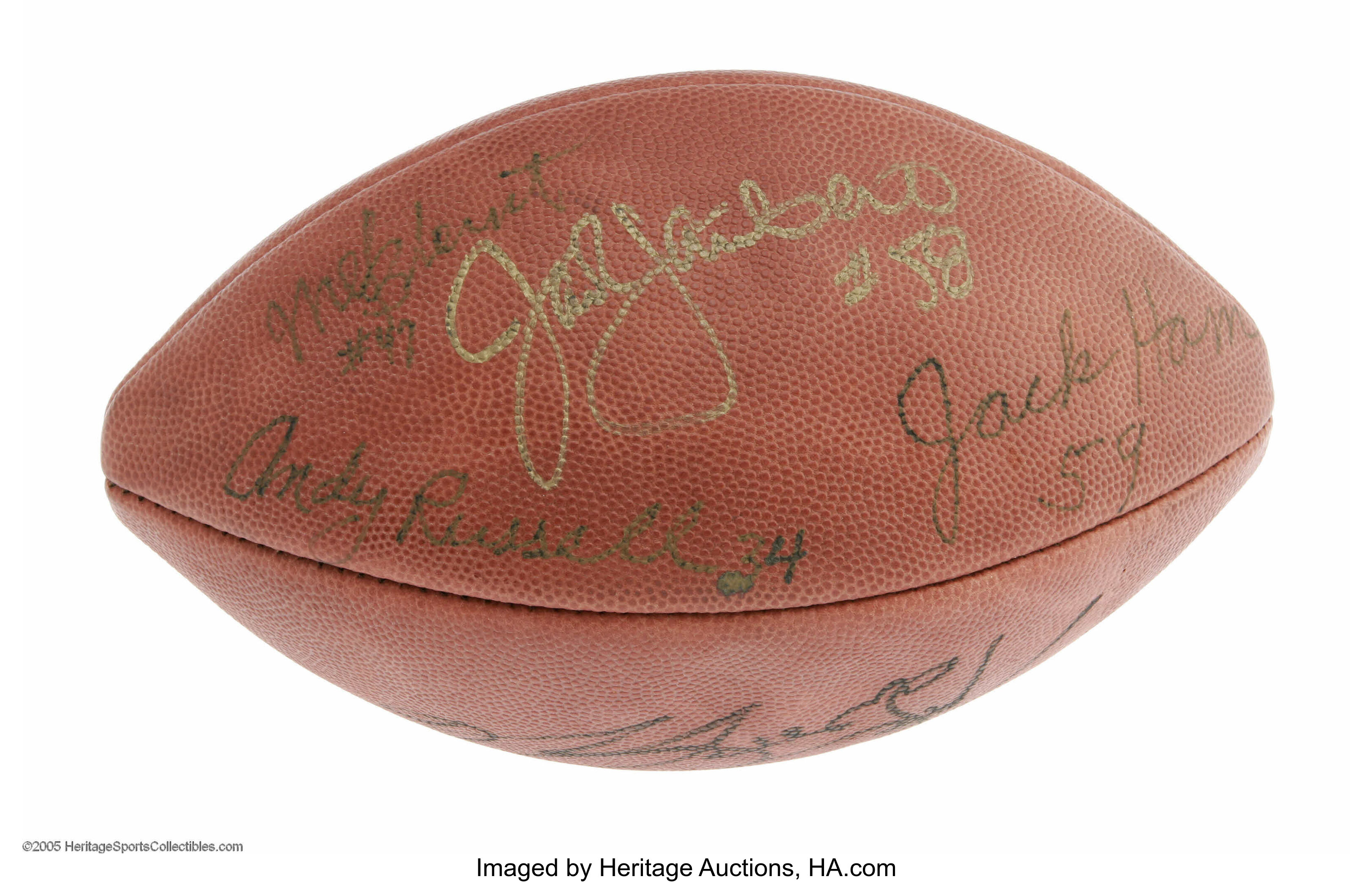 NEW NY Giants NFL Legends Autographed Football w/ COA Limited Edition 1 of  5000