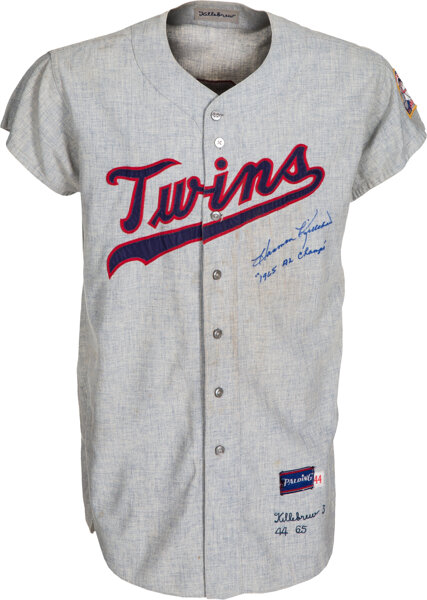 Lot - Harmon Killebrew Autographed Minnesota Twins Jersey