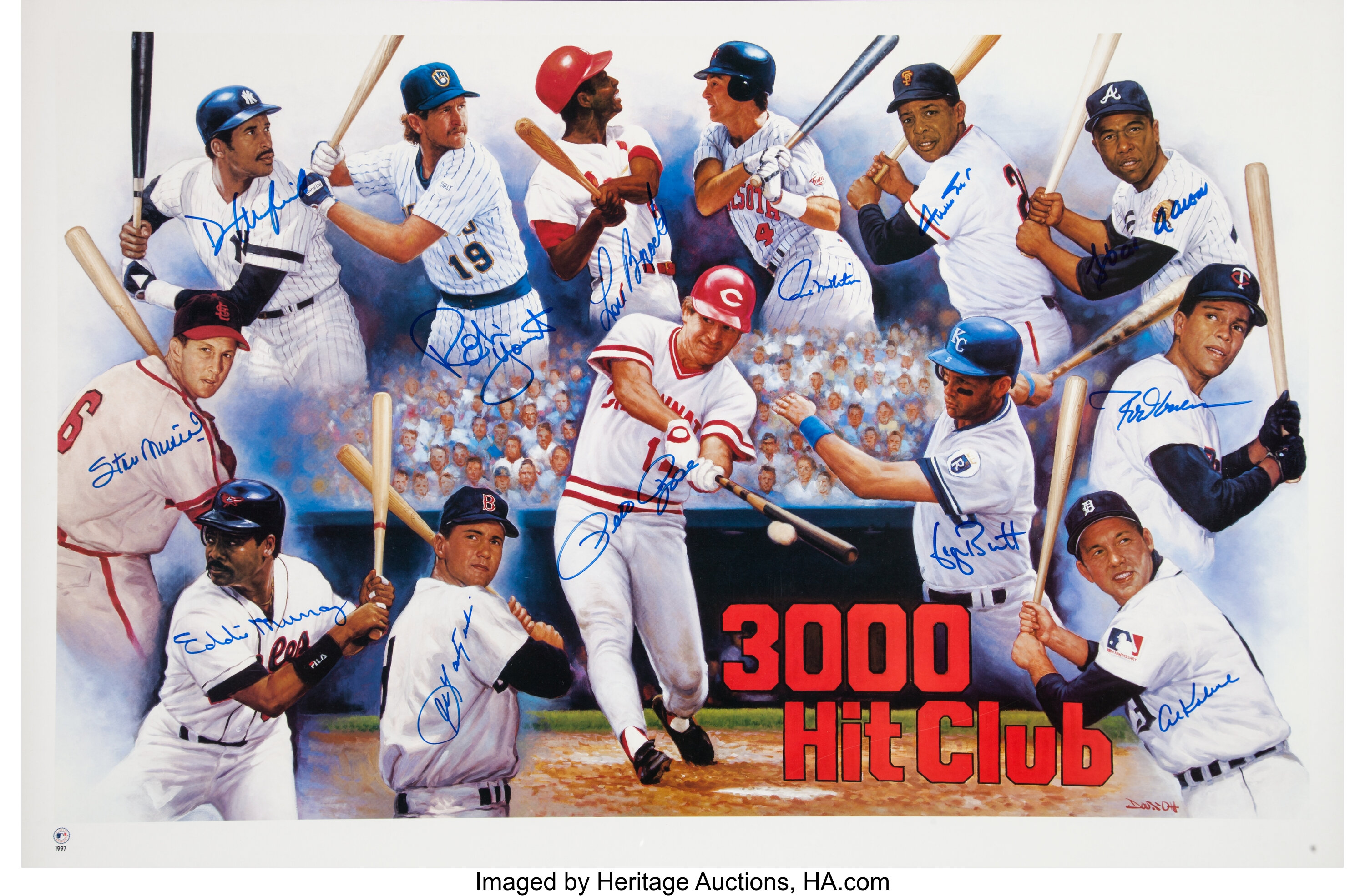 1997-3000-hit-club-members-multi-signed-poster-baseball-lot-83247-heritage-auctions