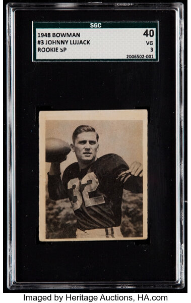 Johnny Lujack Football Cards