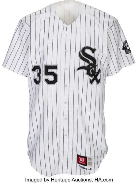 Frank Thomas Signed Chicago White Sox 1983 Throwback Jersey (Beckett C –