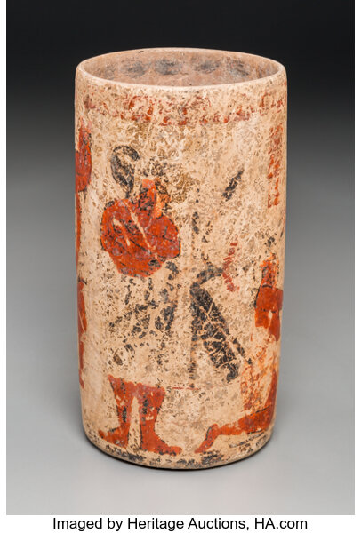 A Maya Cylinder Vase C 600 800 Ad Ceramics Porcelain