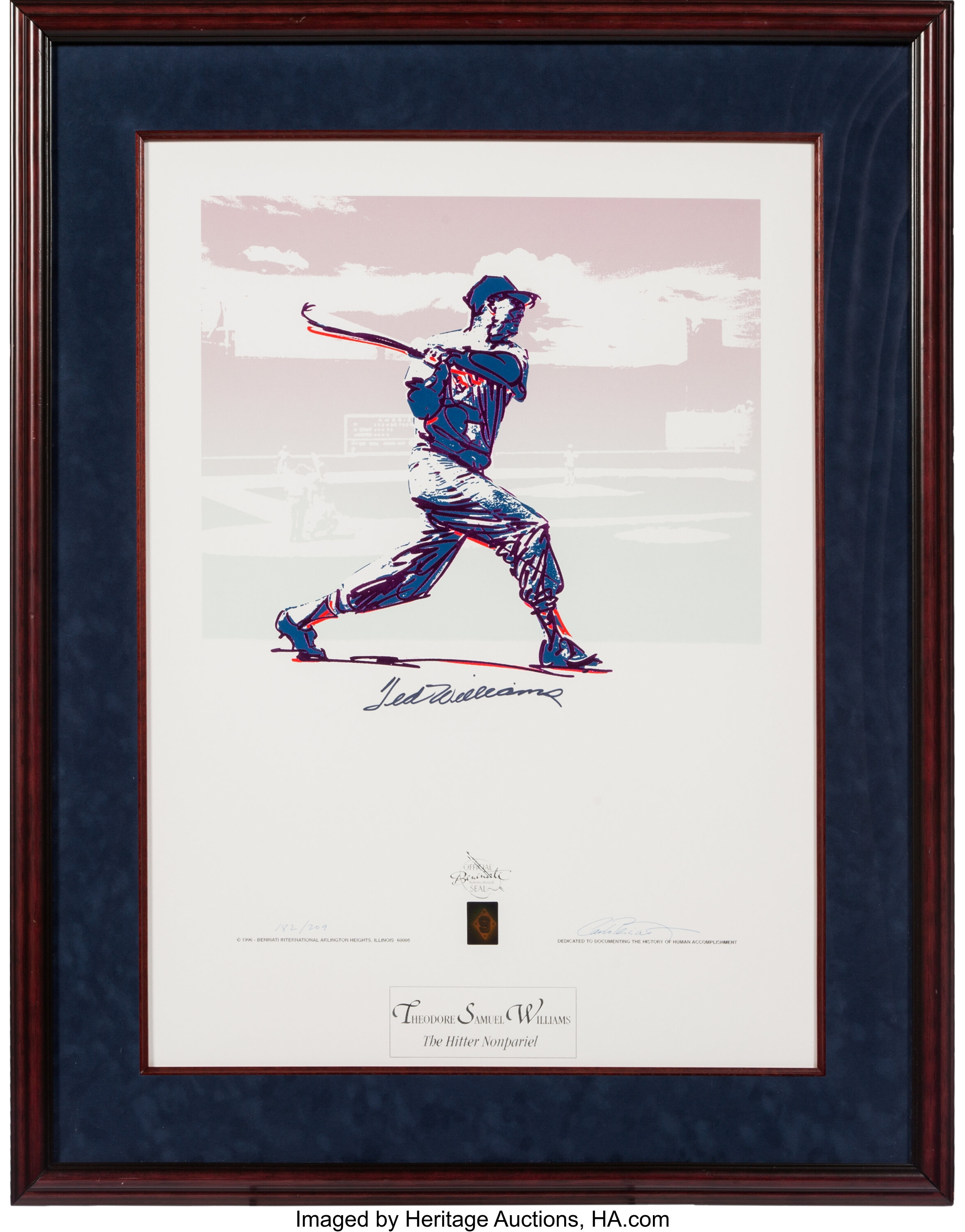 Sold at Auction: Authentic Ted Williams Autograph GREATEST HITTER!