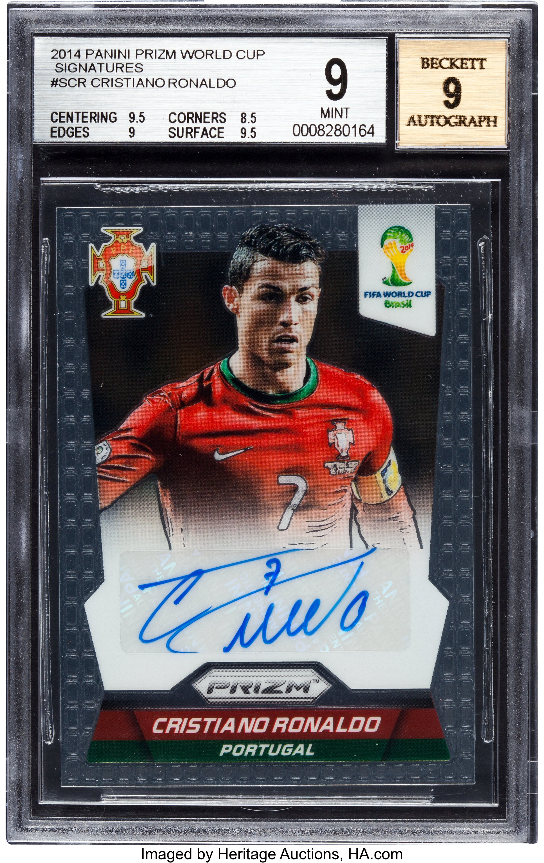 2014 Panini Prizm World Cup Signatures Cristiano Ronaldo #SCR BGS