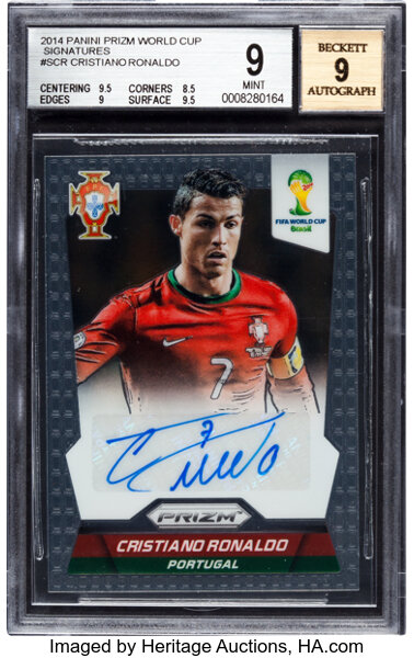 2014 Panini Prizm World Cup Signatures Cristiano Ronaldo #SCR BGS