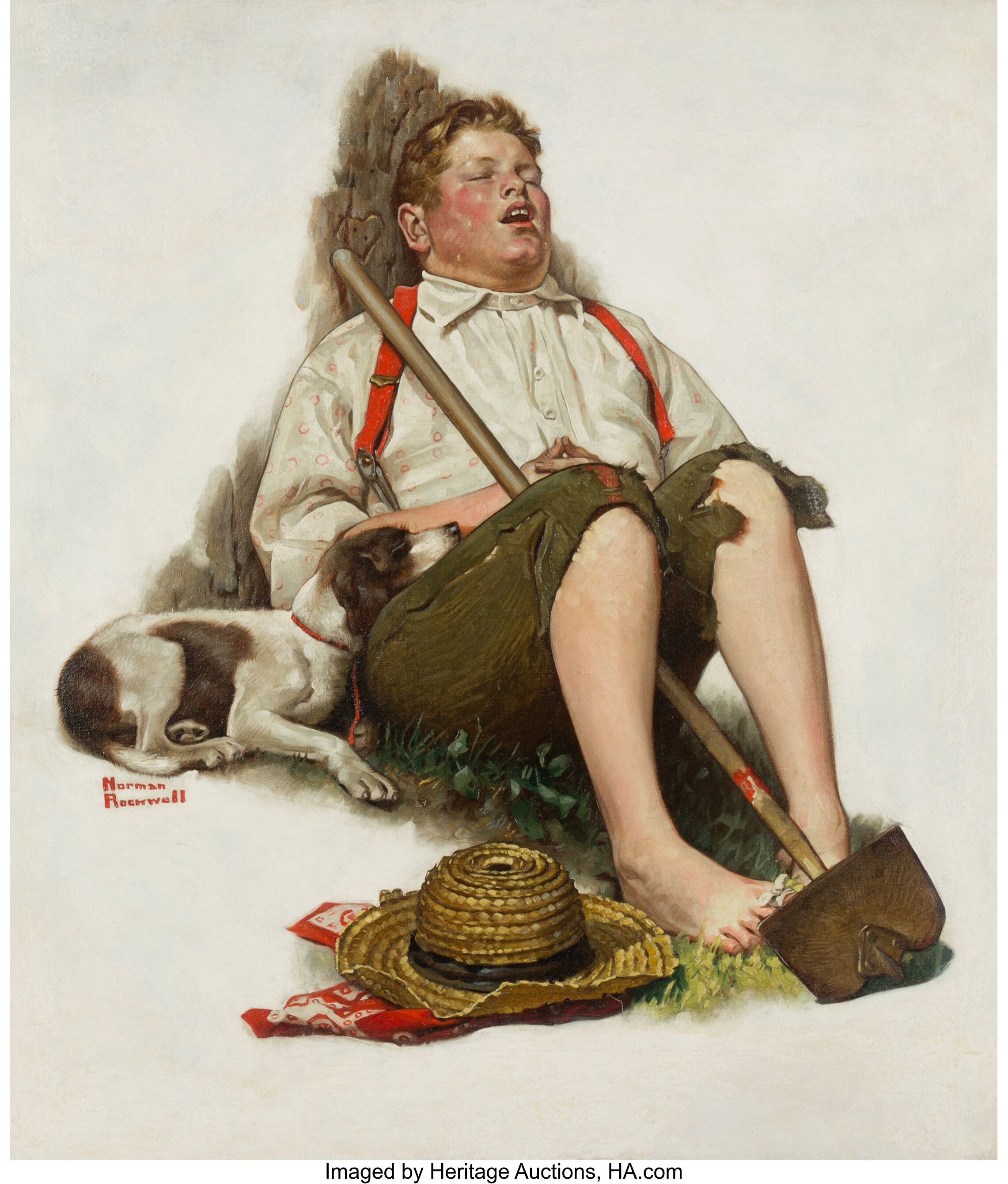 Norman Rockwell (American, 1894-1978). Lazybones, The Saturday | Lot ...