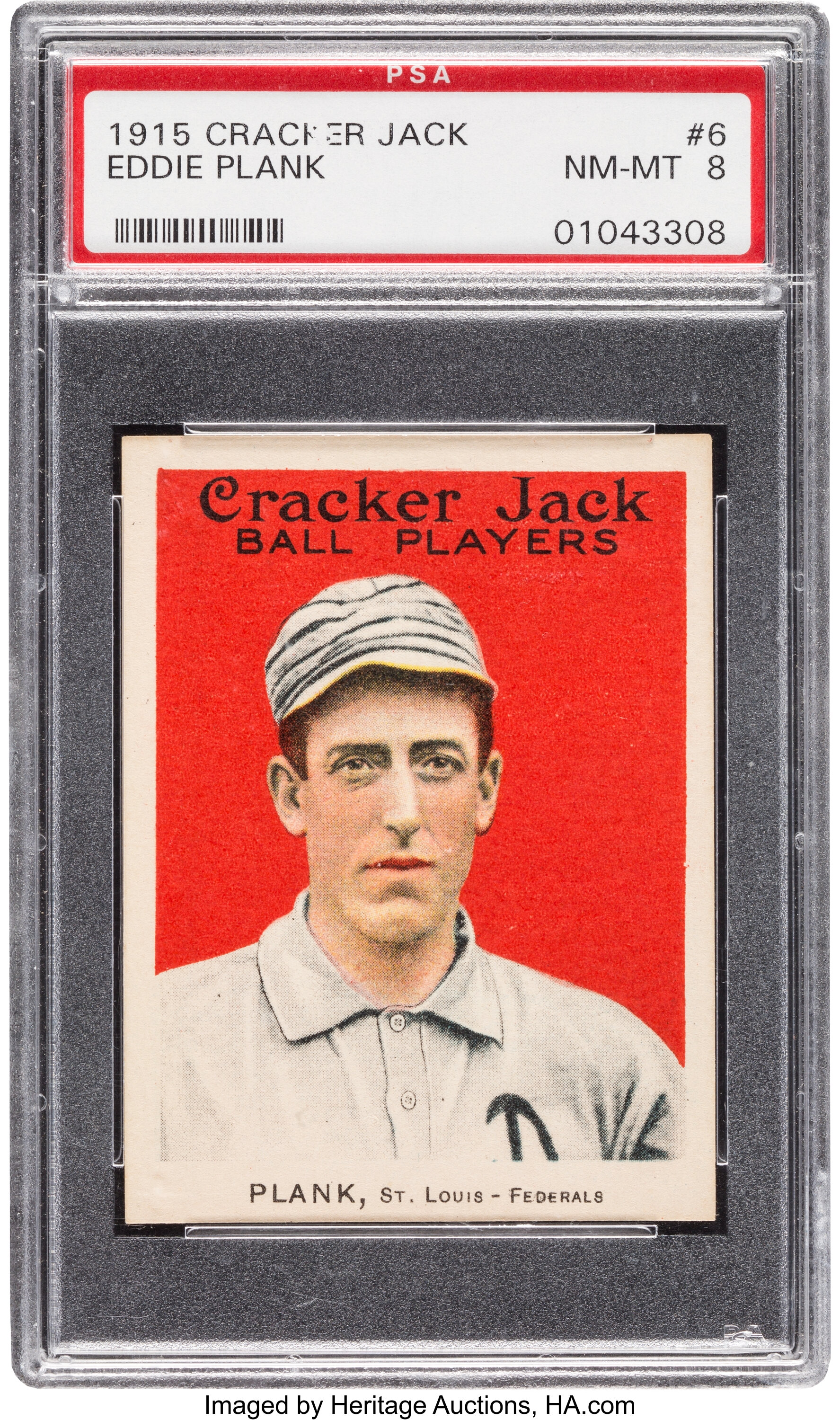 1915 Cracker Jack Eddie Plank #6 PSA NM-MT 8.... Baseball Cards | Lot ...