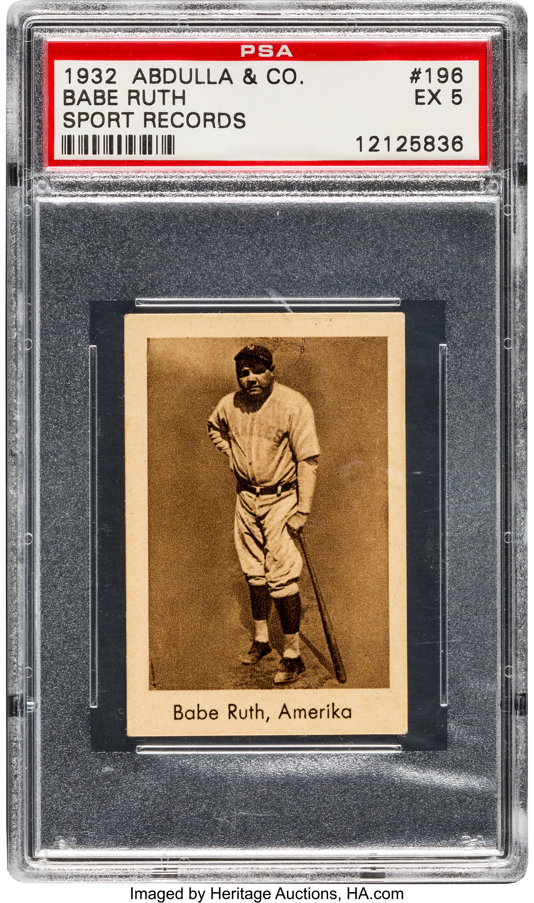 Babe Ruth Tobacco Road Card 