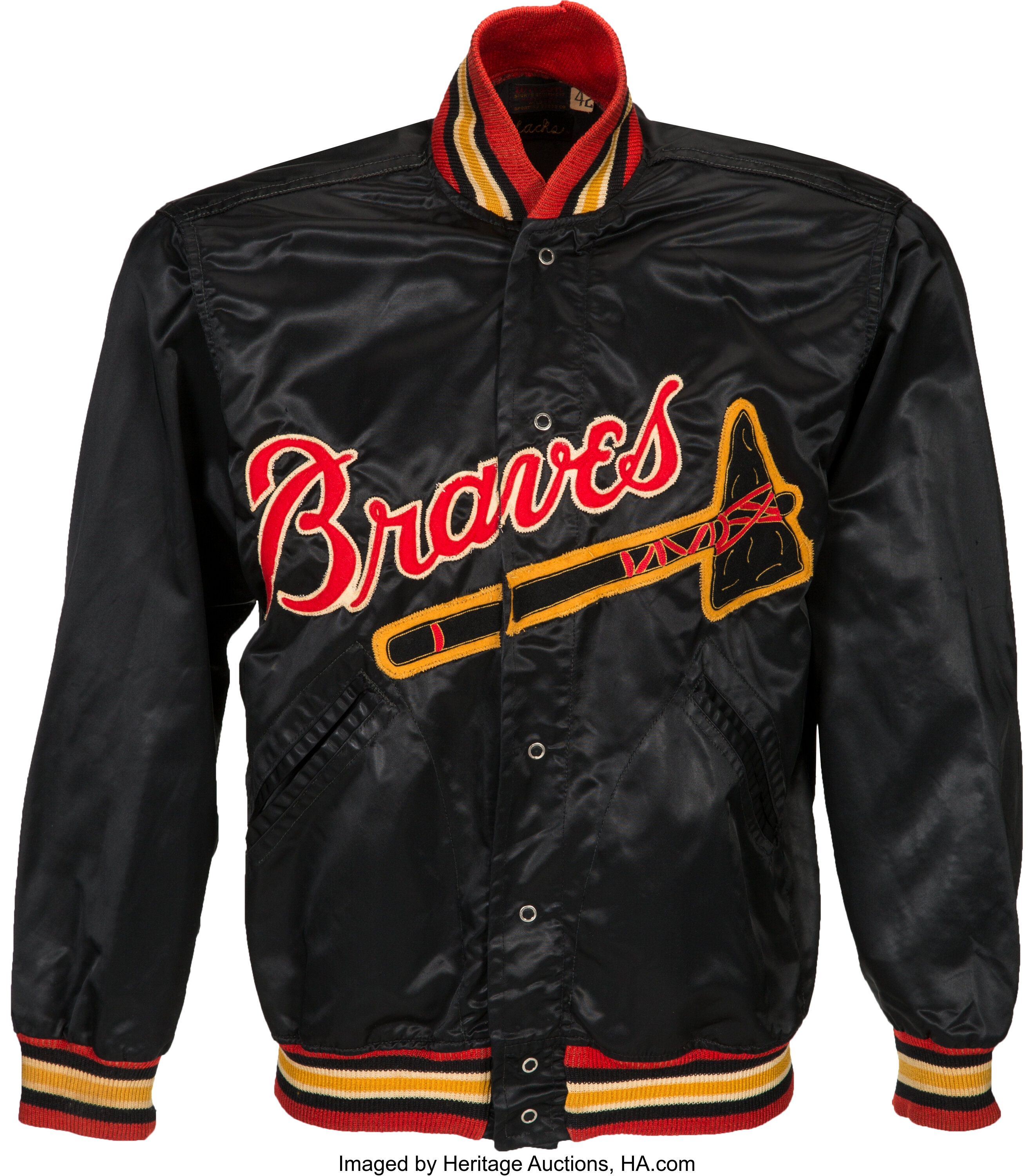 1950's Dr. Charles Lacks Game Worn Milwaukee Braves Jacket. ... | Lot ...