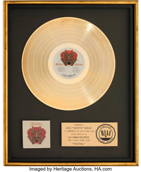 Santana Festival RIAA Gold Record Sales Award Presented to Jose