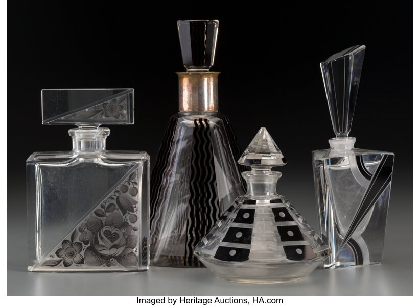 Sold at Auction: COLLECTION OF 25 MOSTLY MID CENTURY PERFUME BOTTLE