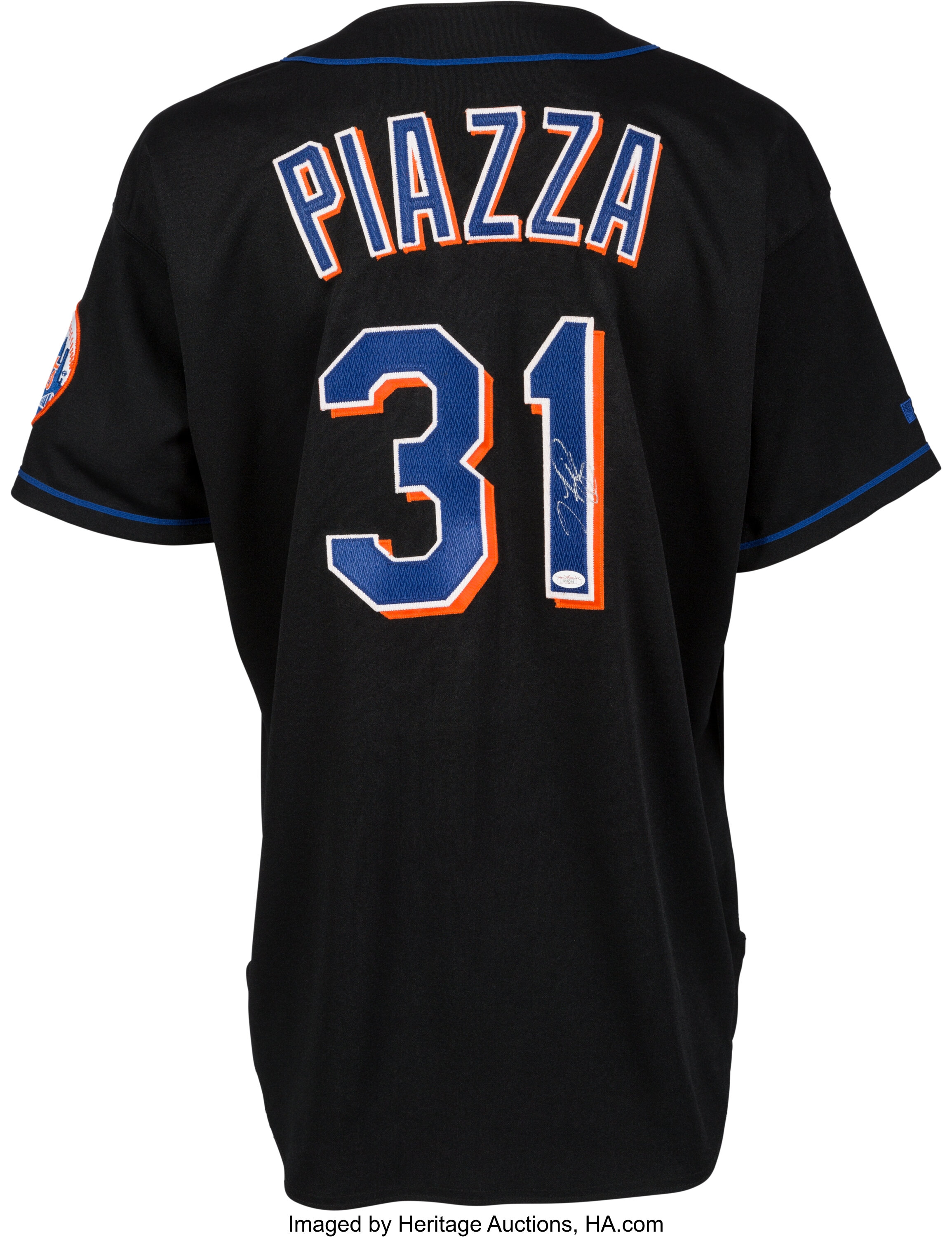 1998 Mike Piazza Signed Game Worn New York Mets Jersey. Baseball, Lot  #81968