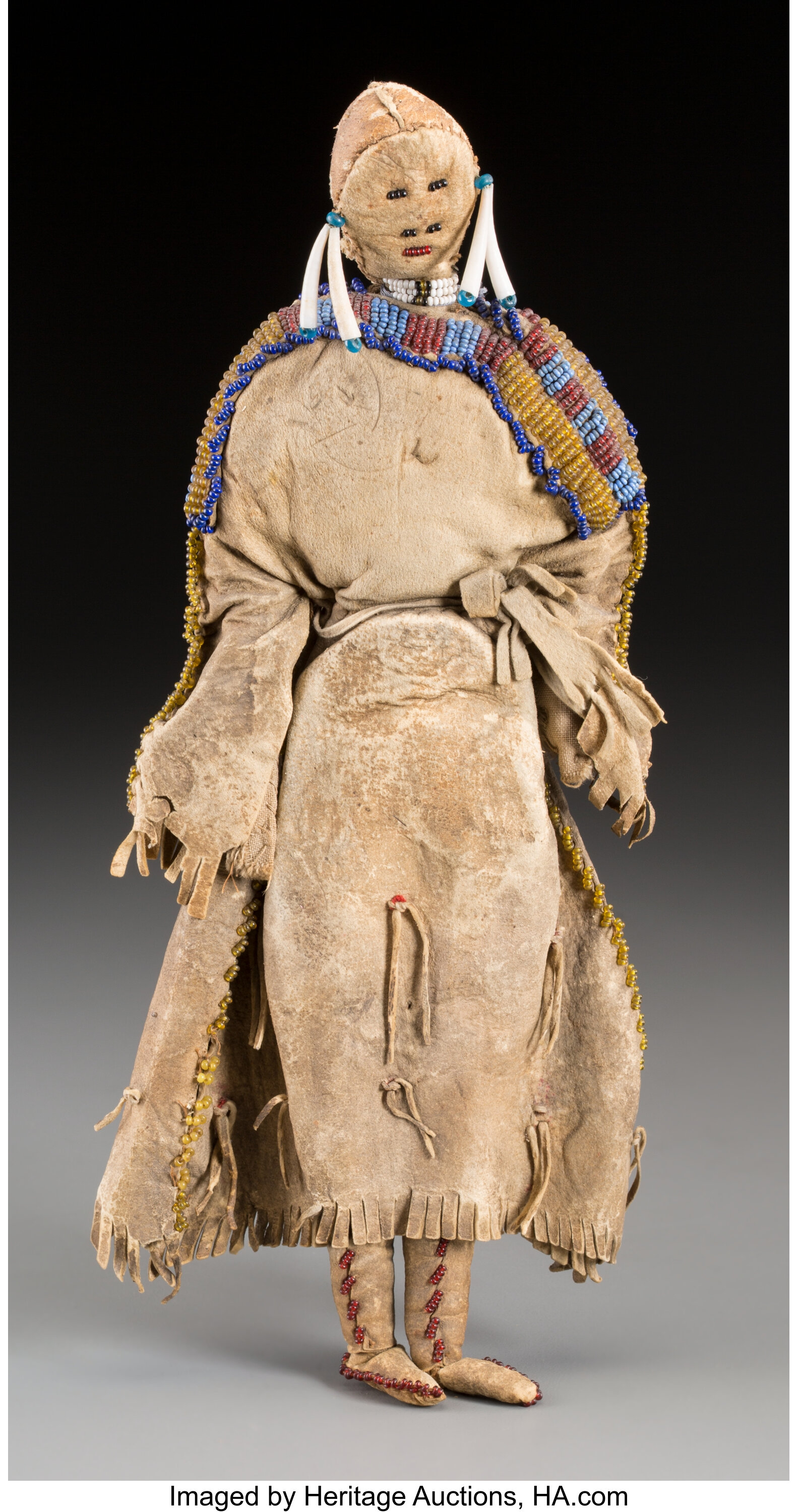 A Sioux Beaded Hide Female Doll ... Other | Lot #70183 | Heritage Auctions