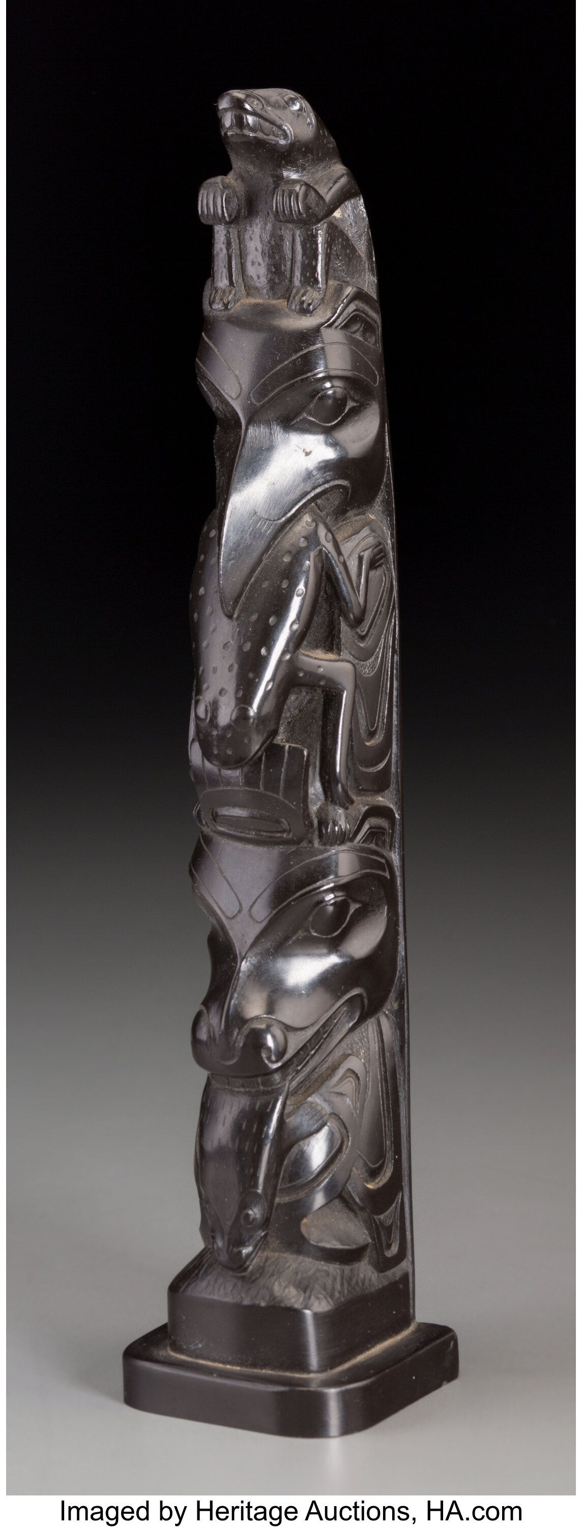 A Haida Model Totem Pole... Sculpture | Lot #70225 | Heritage Auctions