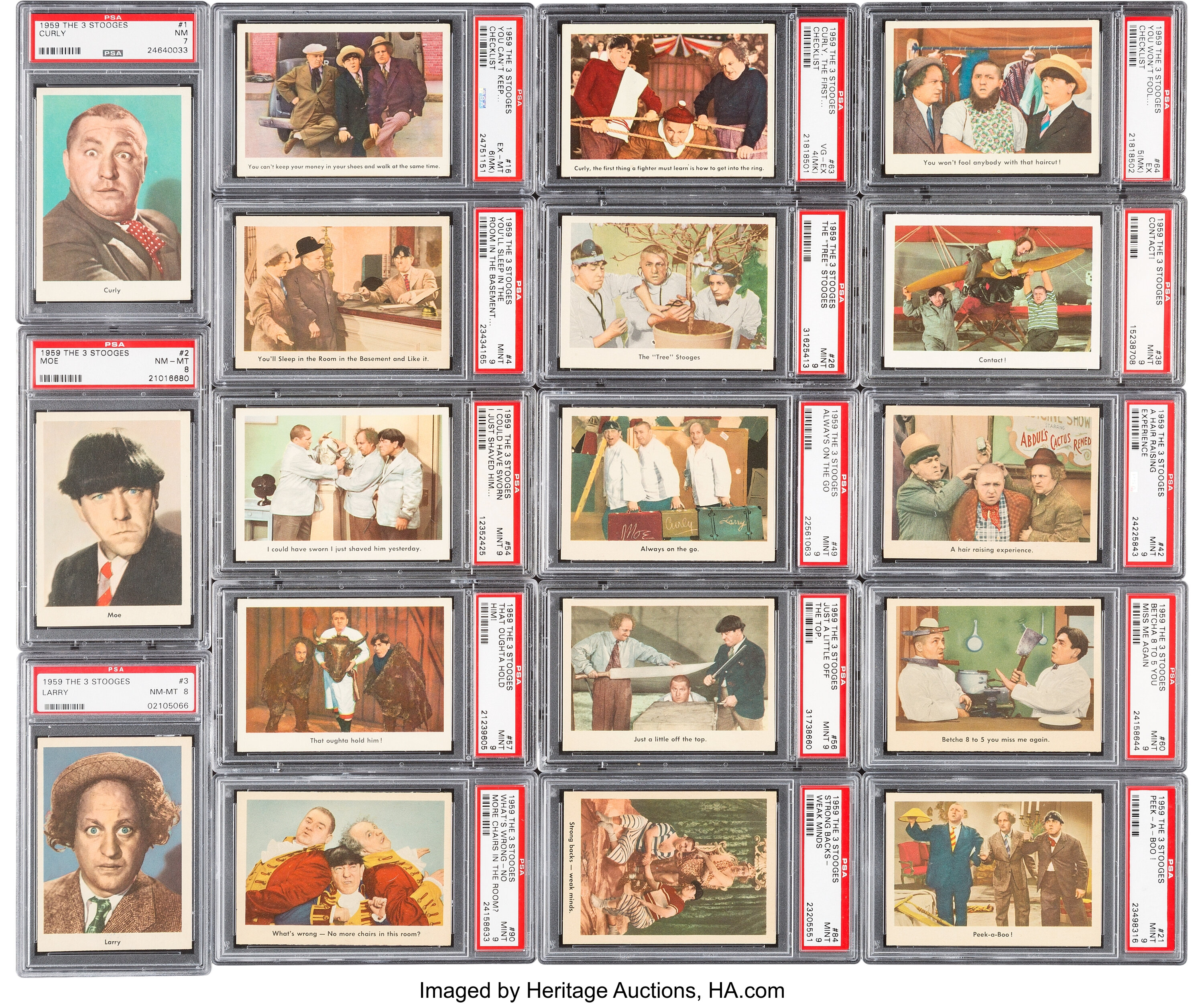 1959 Fleer "Three Stooges" Complete Master Set (96+3 Checklists) - | Lot  #81453 | Heritage Auctions