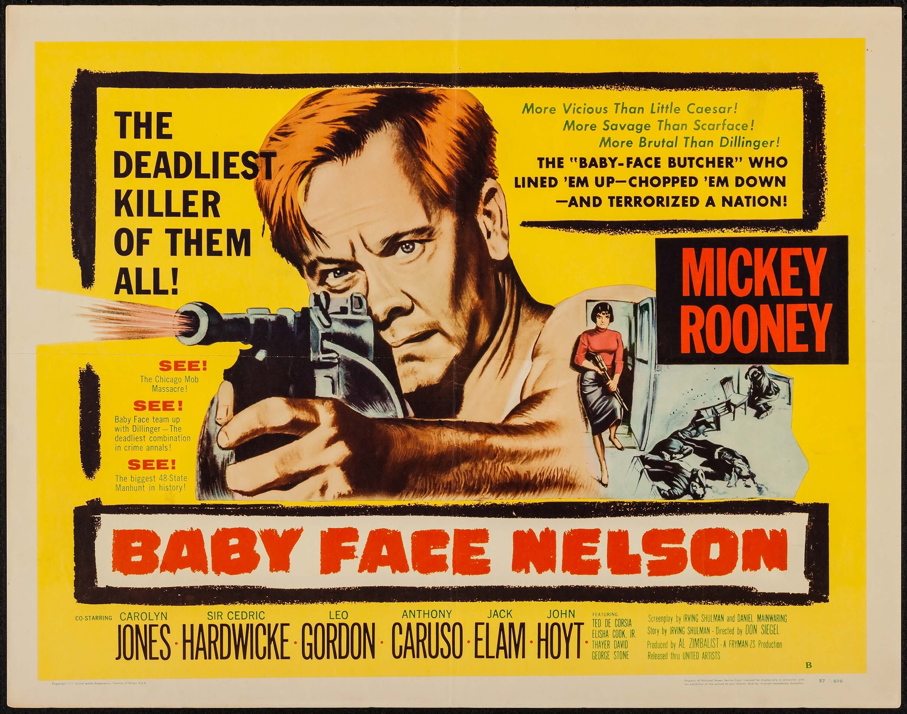 Baby Face Nelson United Artists 1957 Half Sheet 22 X 28 Lot 53023 Heritage Auctions