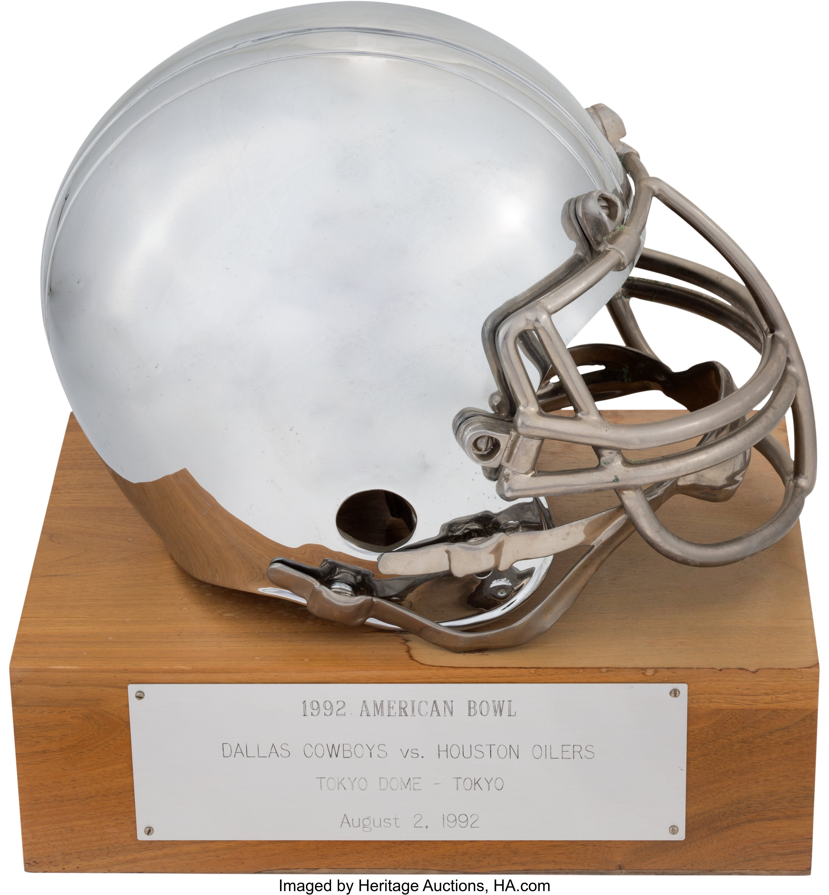 1992 Houston Oilers vs. Dallas Cowboys American Bowl Trophy