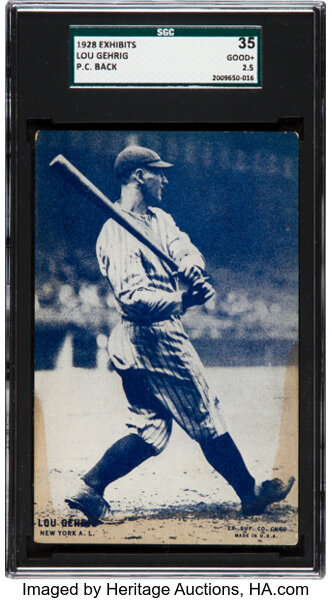 1928 Exhibits Lou Gehrig