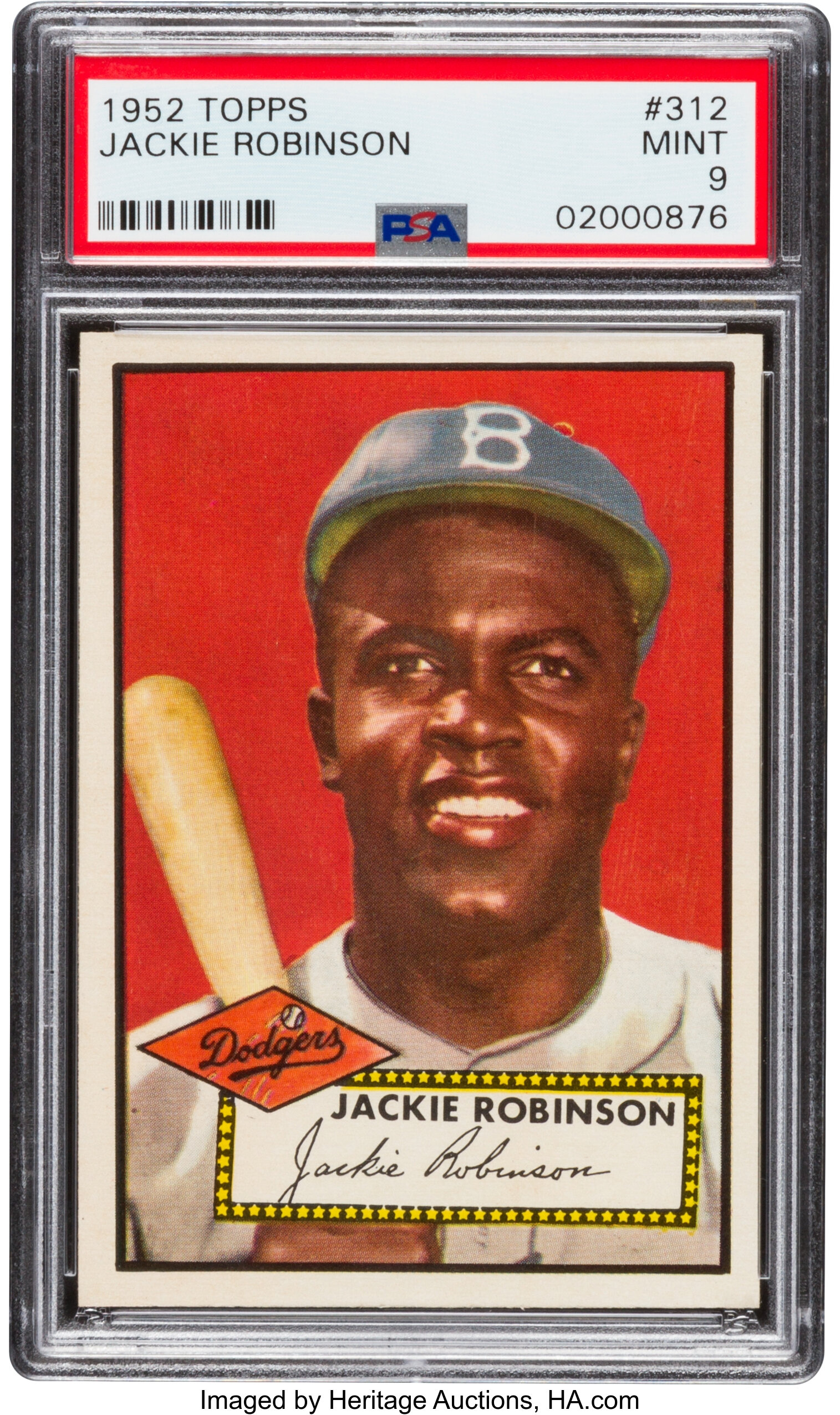 1952 Topps Jackie Robinson #312 PSA Mint 9 - None Higher