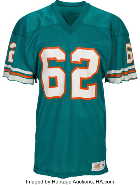 Jim Langer Game-Used Miami Dolphins Road Jersey