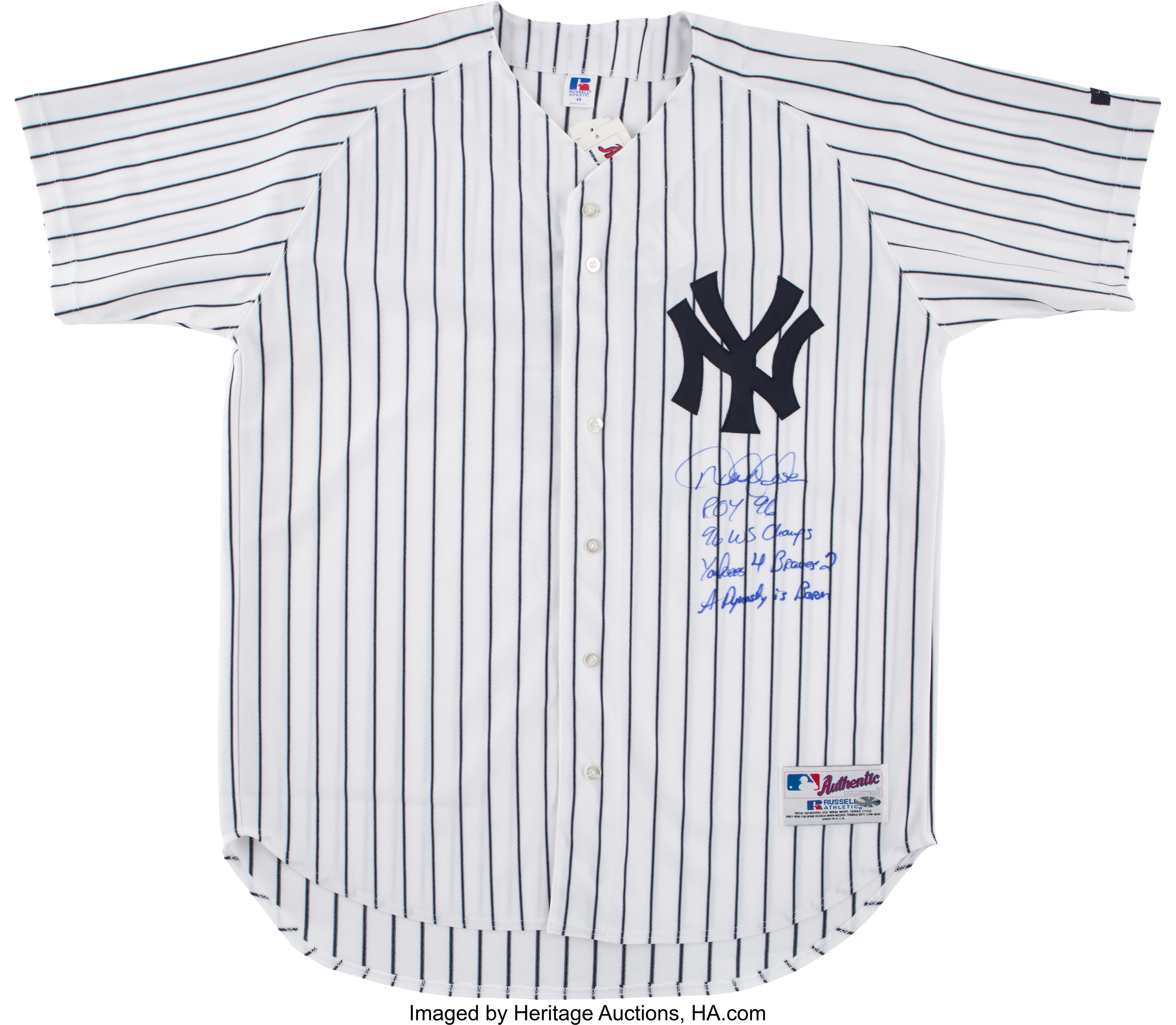 Derek Jeter Signed & Inscribed Jersey - Memorabilia Center