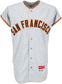 A jersey worn by Willie Mays during Giants' first year in S.F. is up for  auction and expected to fetch $60,000