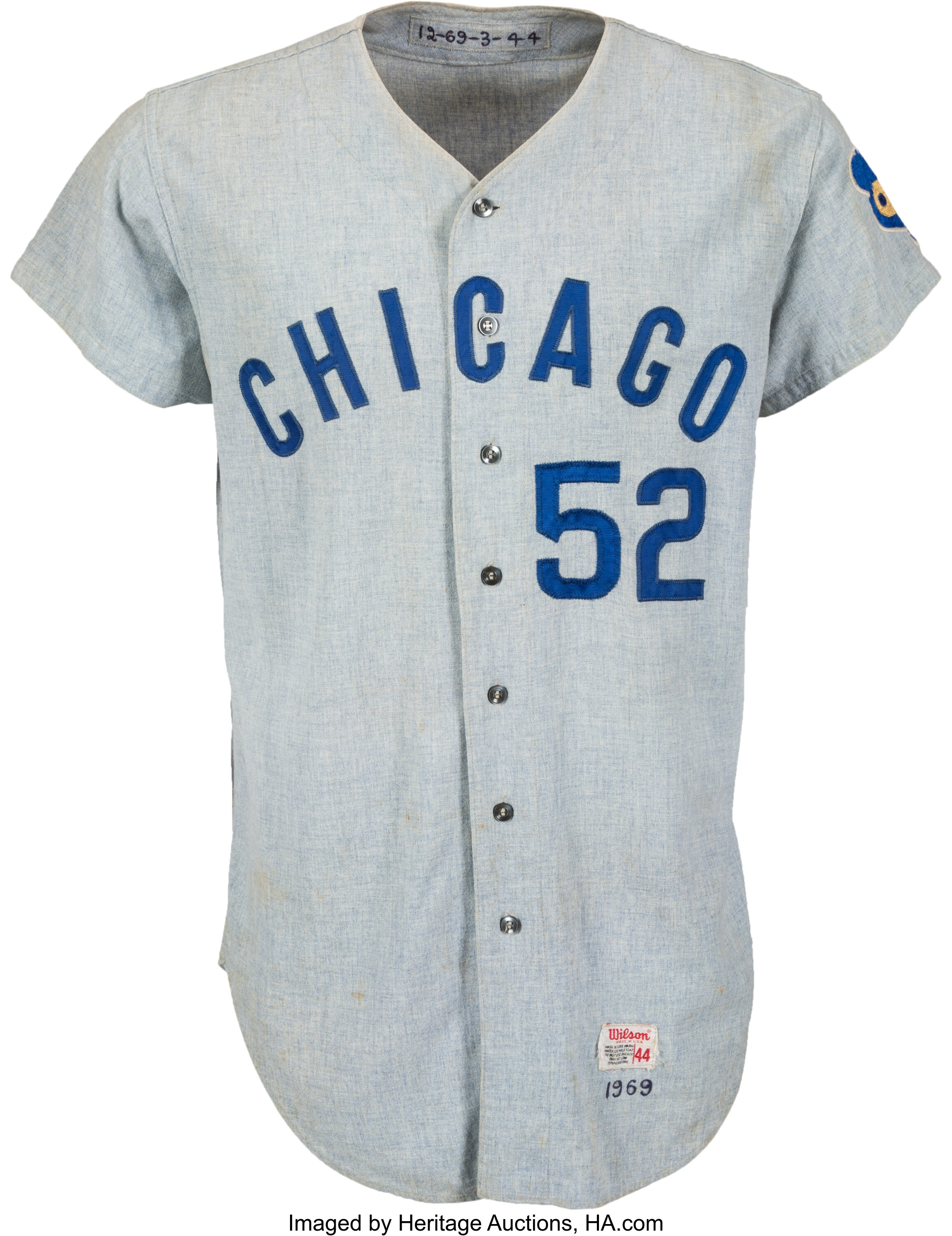 1969 Gene Oliver Game Worn Chicago Cubs Uniform.  Baseball, Lot #81909