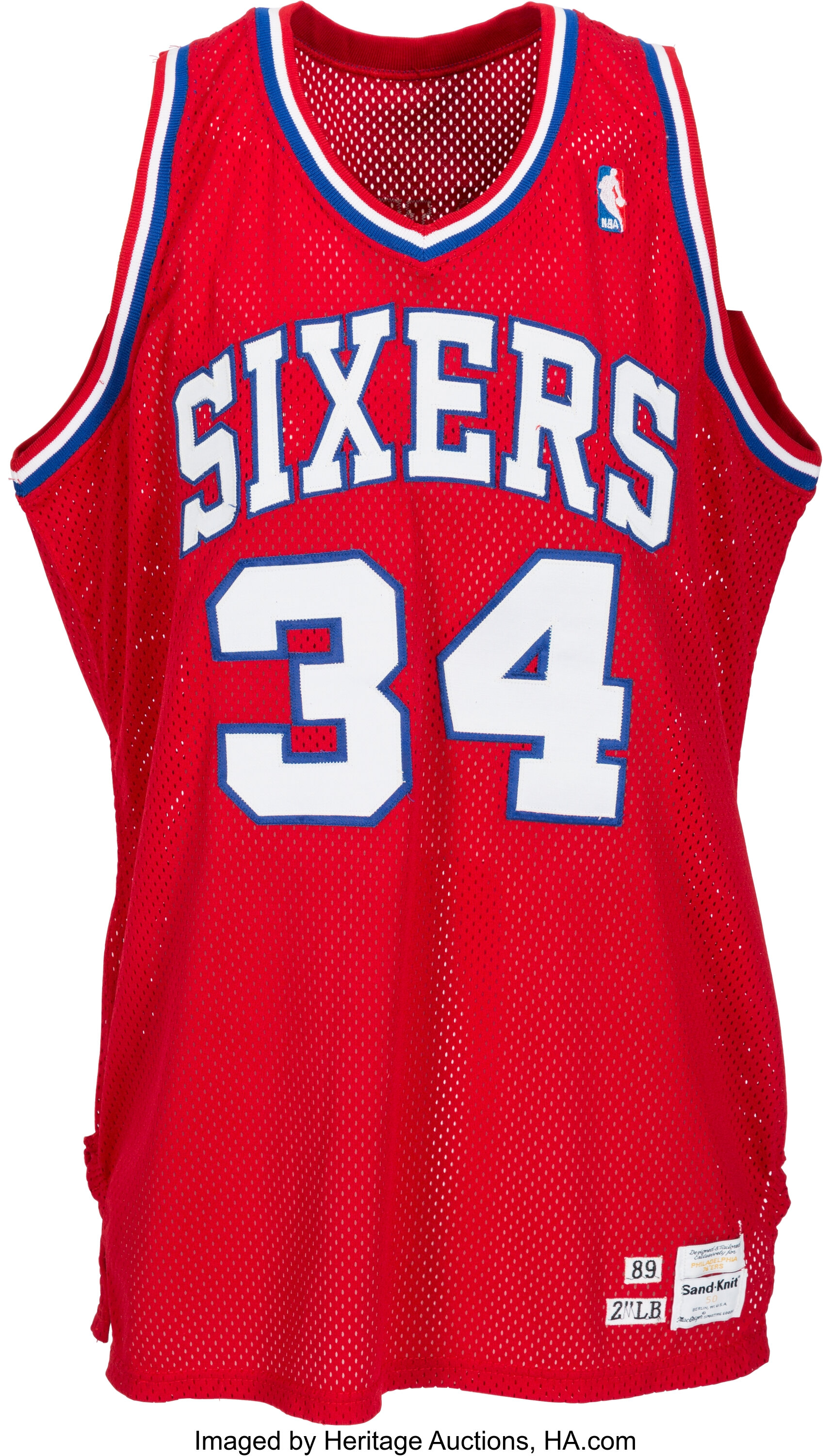 1980s Charles Barkley Philadelphia 76ers Sixers Sandknit NBA Jersey – Rare  VNTG